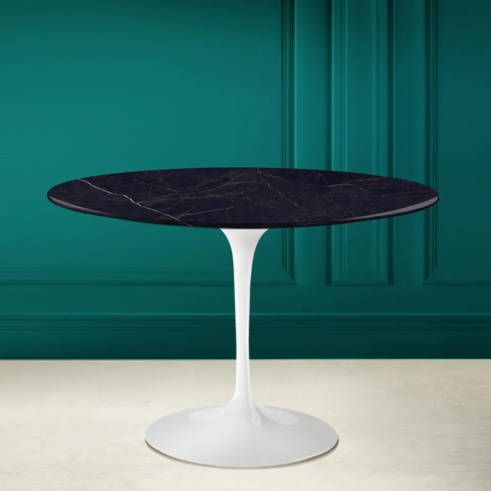 Tulpentisch Eero Saarinen H 73 aus Keramik Noir Laurent Made in Italy - Scharlachrot