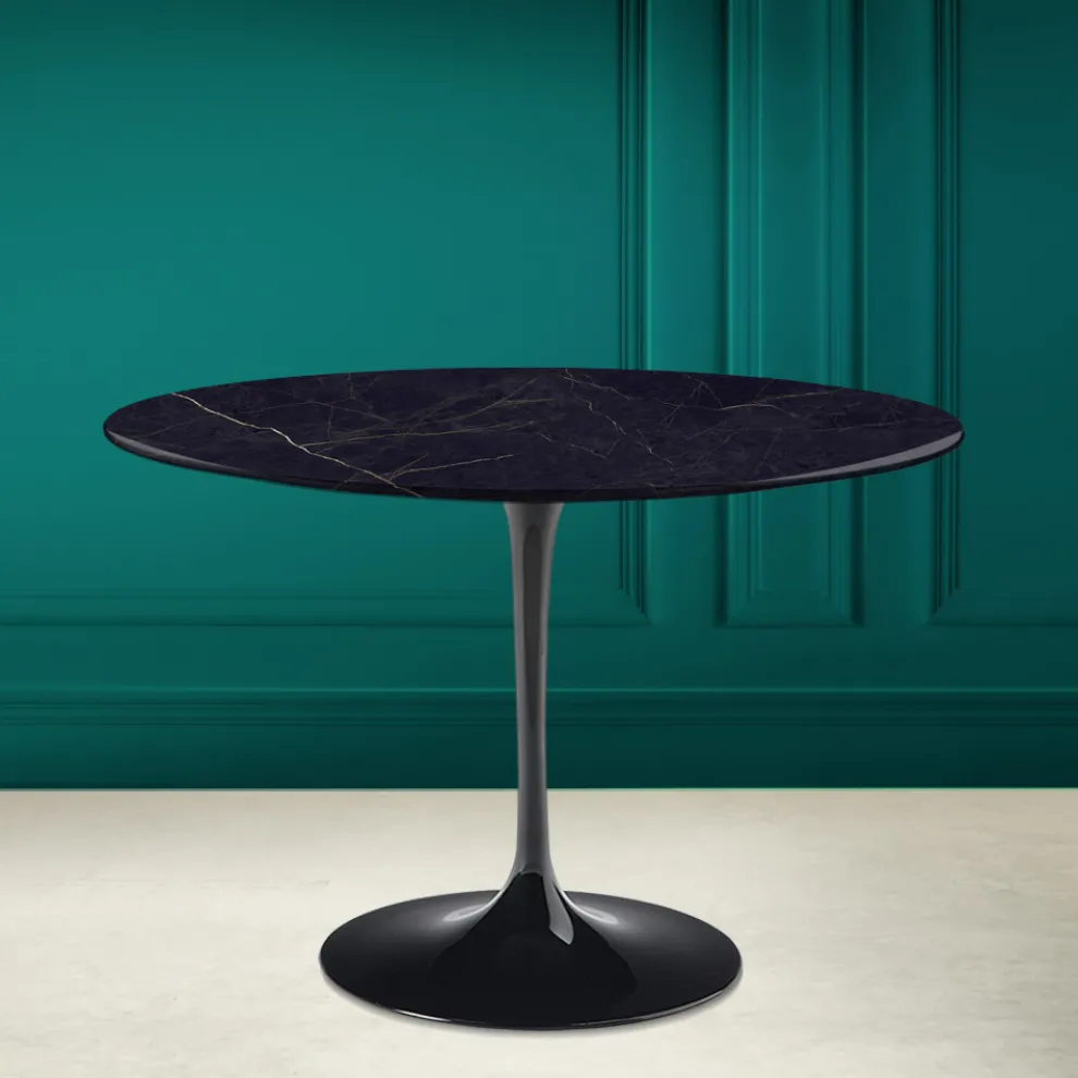 Tulpentisch Eero Saarinen H 73 aus Keramik Noir Laurent Made in Italy - Scharlachrot