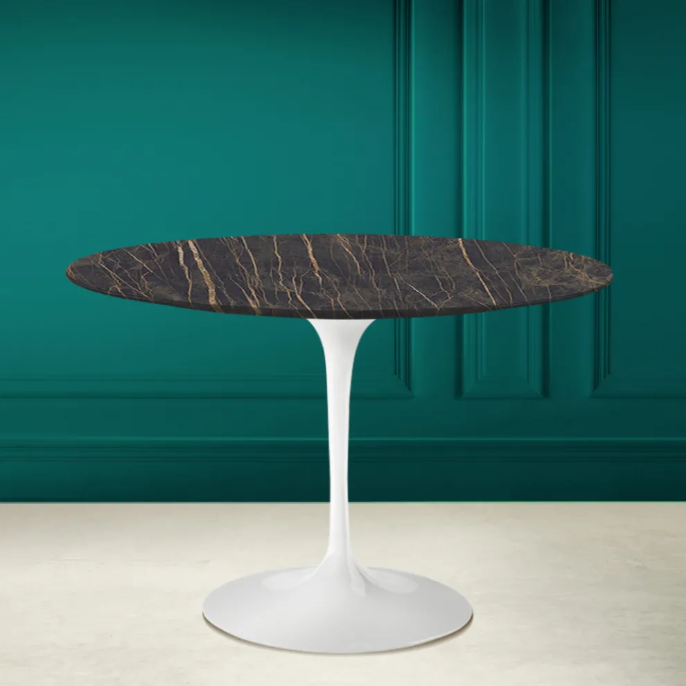 Tulpentisch Eero Saarinen H 73 Rund Keramik Noir Wunsch Made in Italy - Scharlachrot