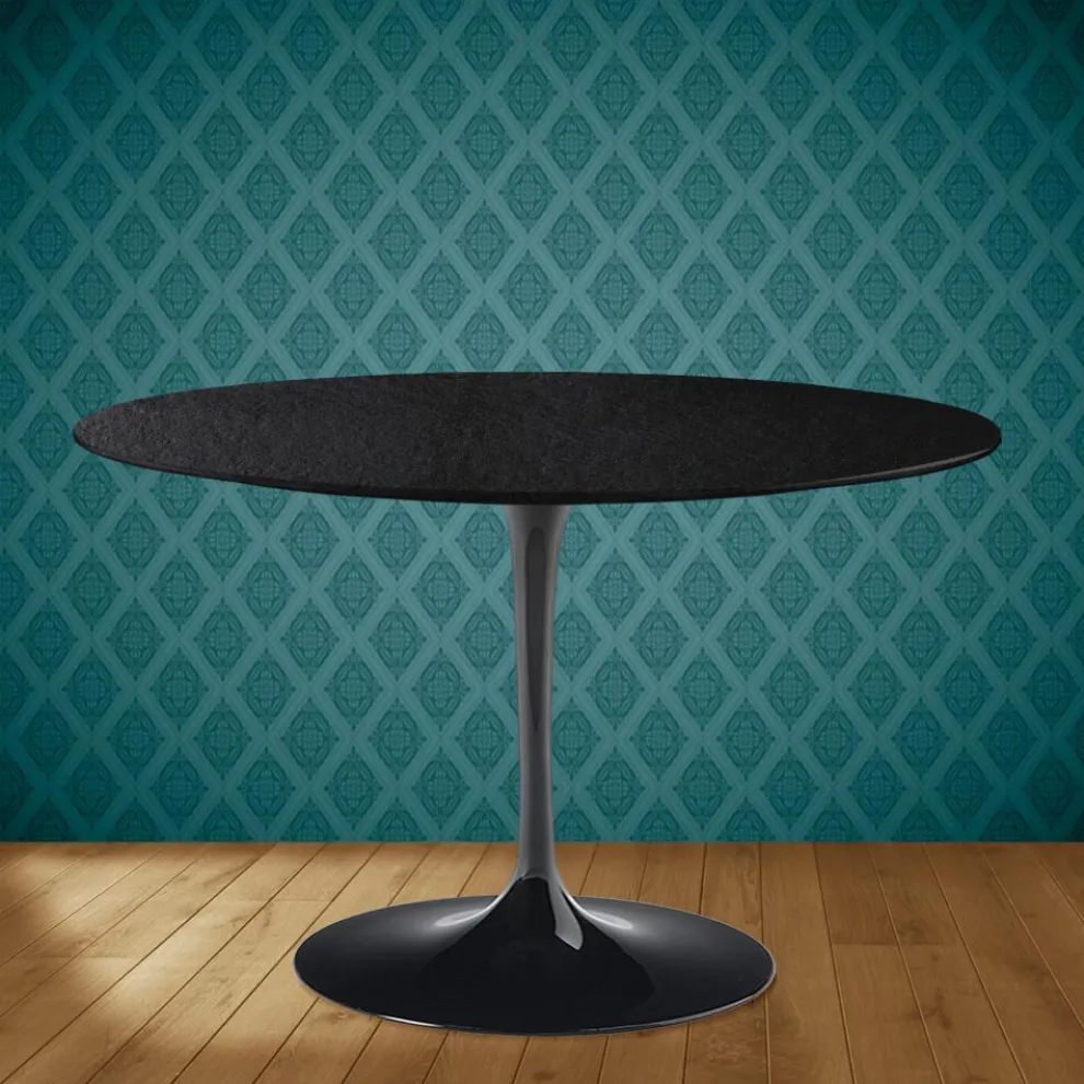 Tulpentisch Eero Saarinen H 74 aus Keramik Sirius Made in Italy - Scharlachrot