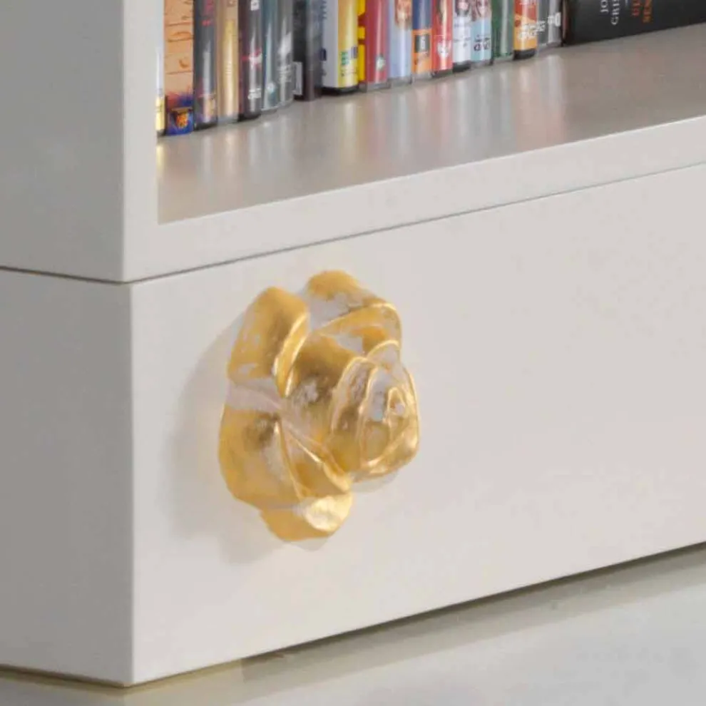 TV Lowboard mit Dekoknöpfen in Rosenoptik Renoir