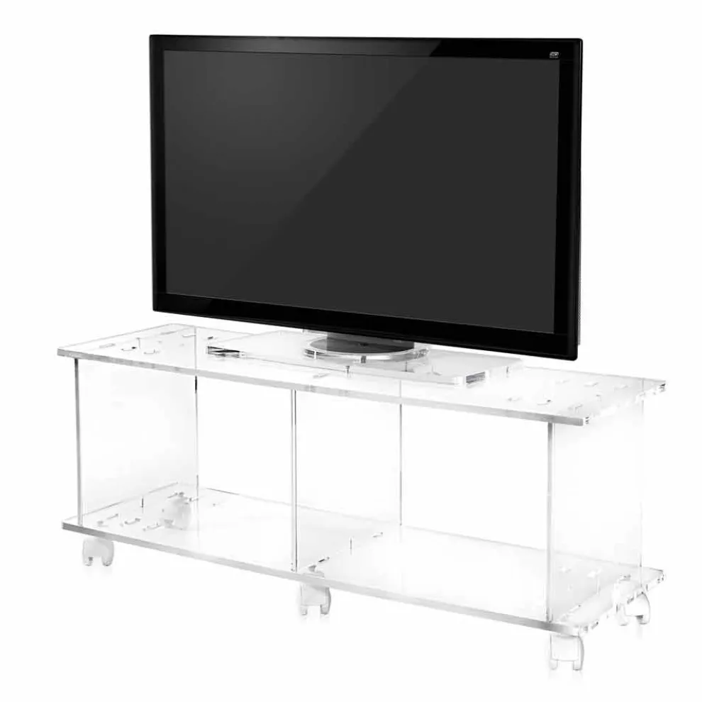 TV-Schrank im modernen Design aus transparentem Plexiglas Mago