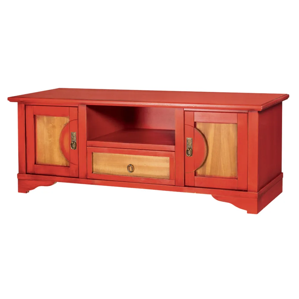 TV-Ständer aus furniertem Holz mit verschiedenen Ausführungen, hergestellt in Italien – Purusha