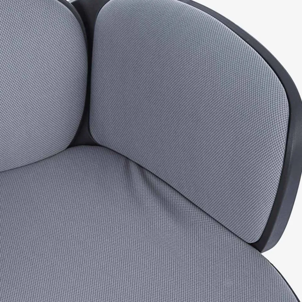 Verstellbarer Bürodrehstuhl aus Stahl und Polyester - Luigio