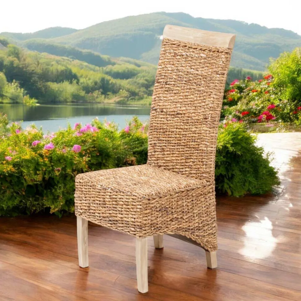 Gartenstuhl aus natürlichem Bananengeflecht - Angola