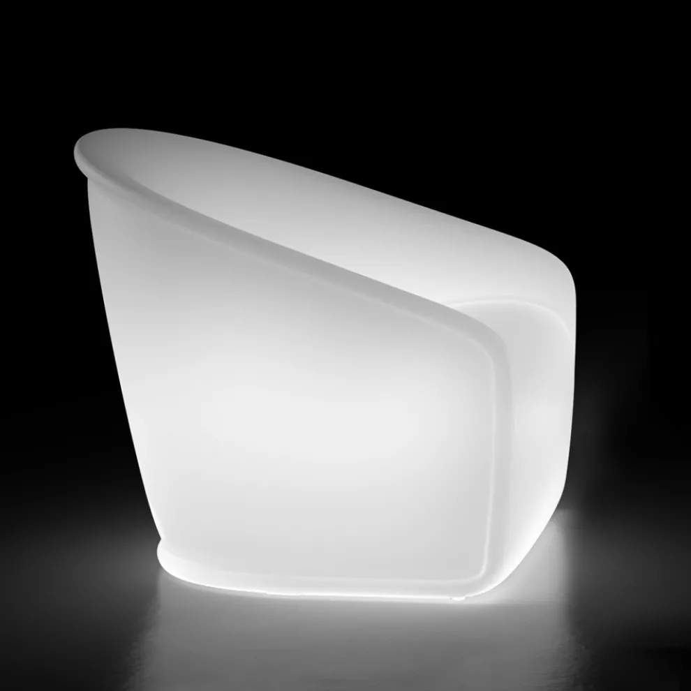 Leuchtender Outdoor-Sessel aus Polyethylen mit LED Made in Italy - Juli