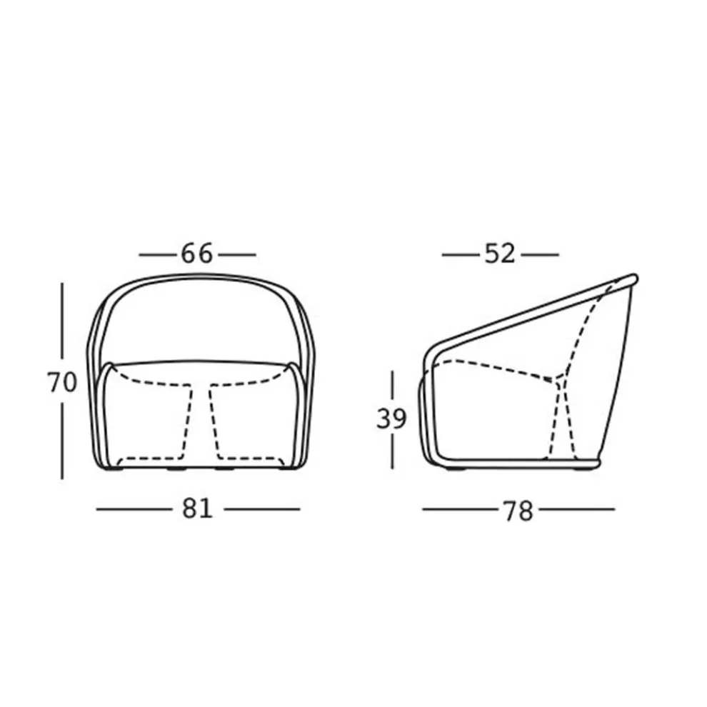 Leuchtender Outdoor-Sessel aus Polyethylen mit LED Made in Italy - Juli