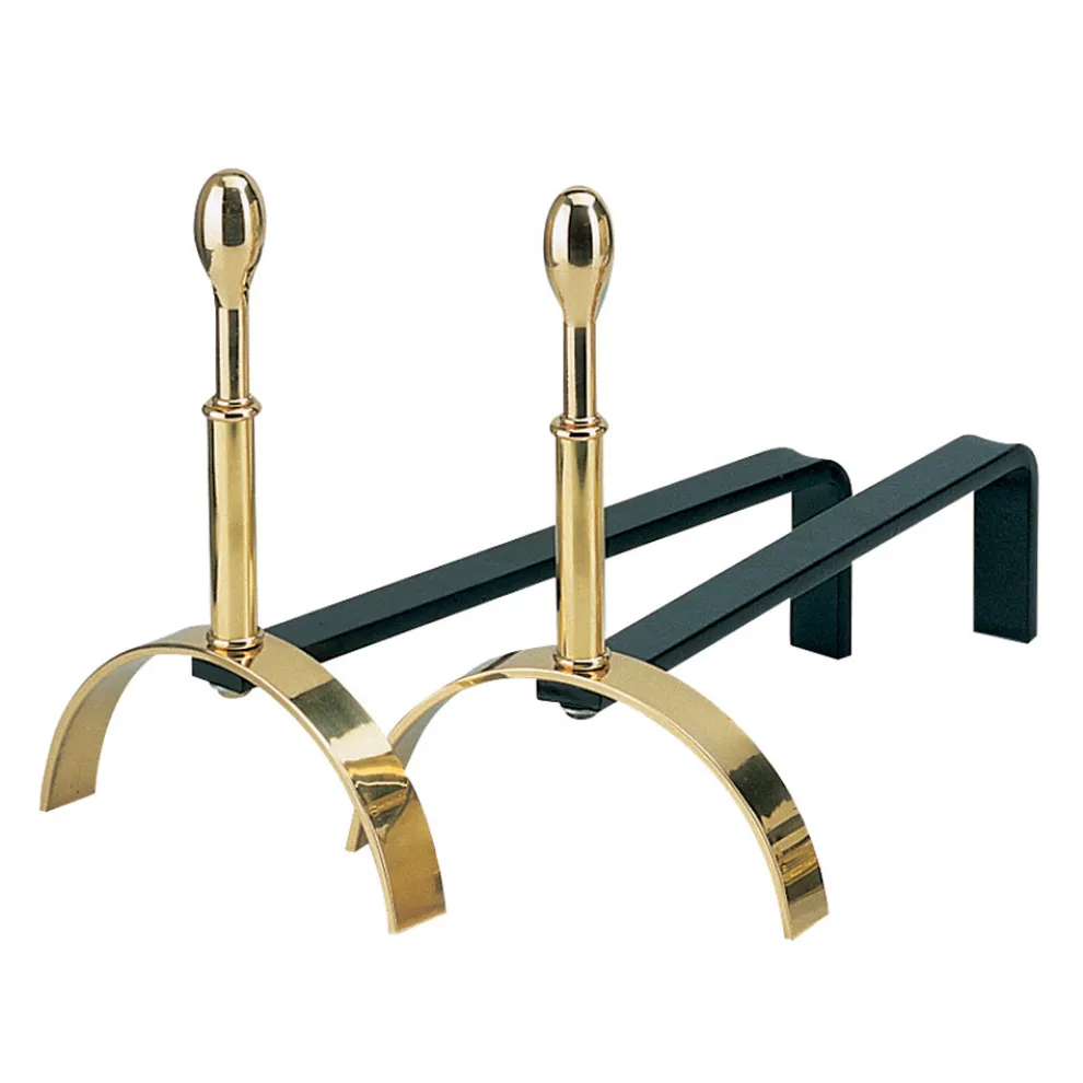 Kaminböcke aus Messing, Höhe 30 cm, hergestellt in Italien – Wolf