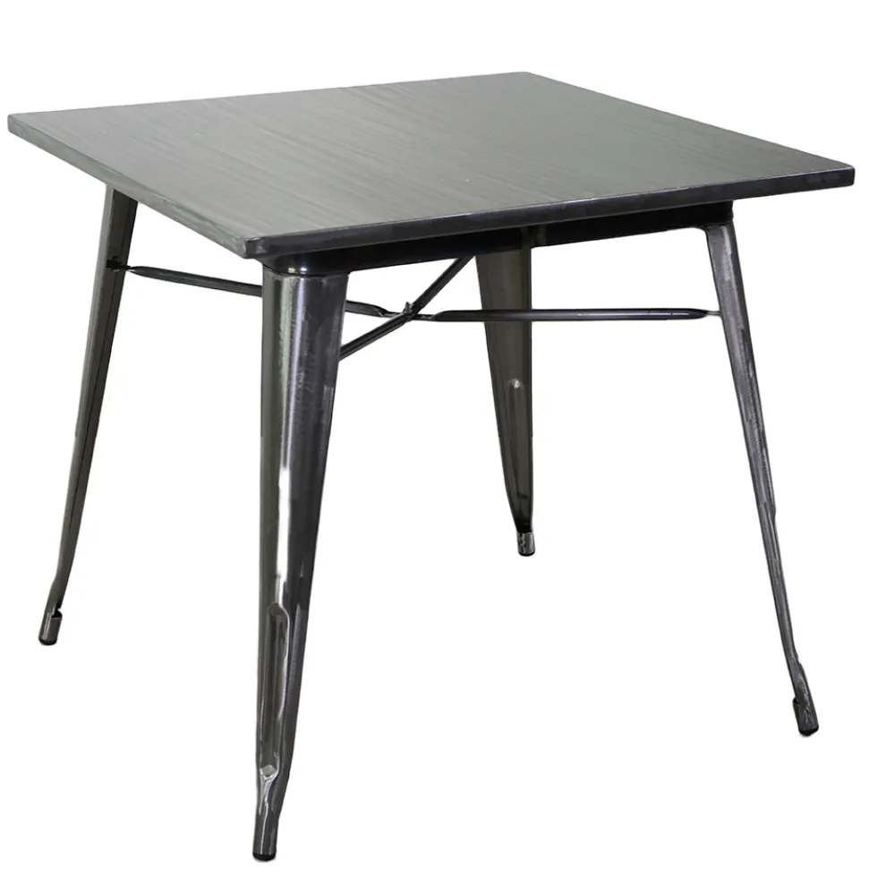 Quadratischer Tisch aus Eisen für Innen und Außen - Schreibwaren