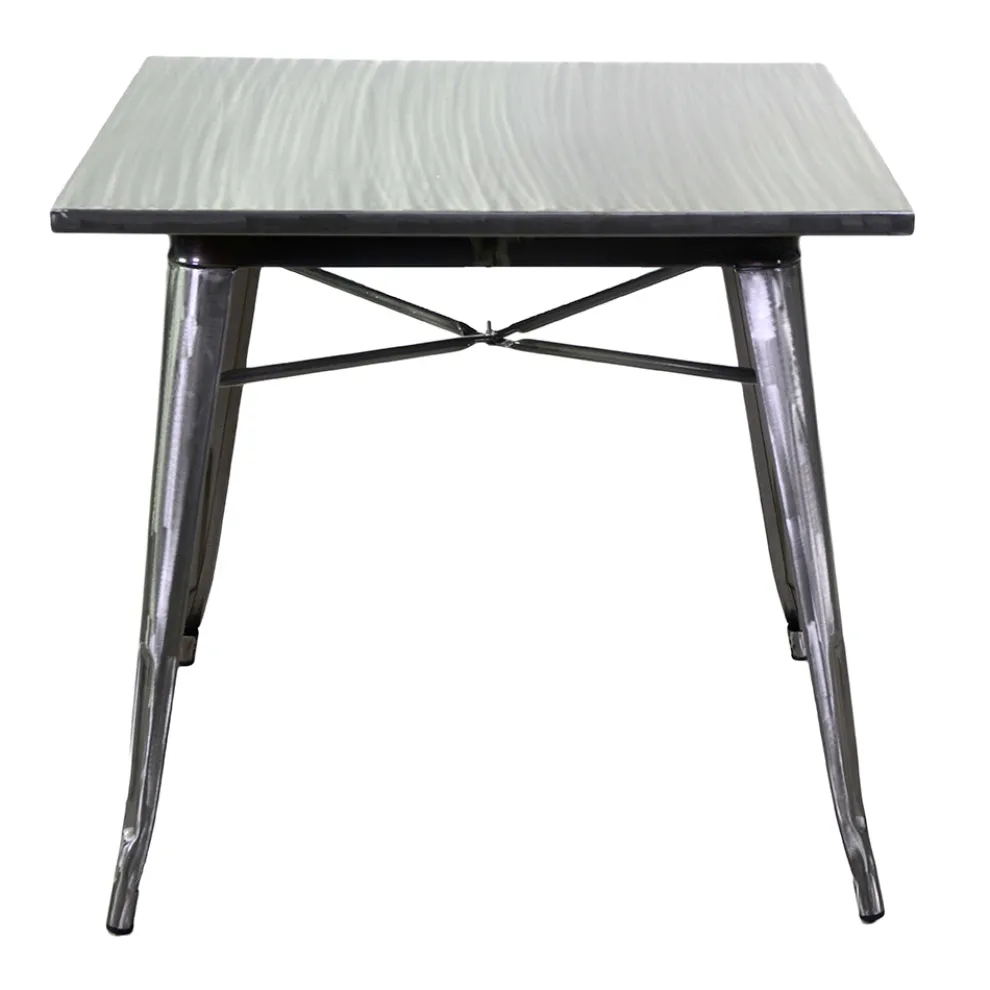 Quadratischer Tisch aus Eisen für Innen und Außen - Schreibwaren