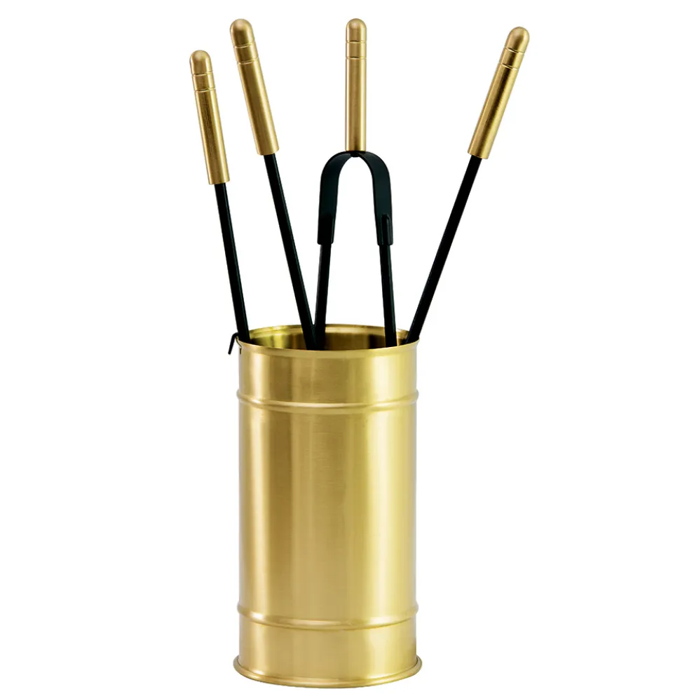 Werkzeughalter mit 4 Kaminpflegewerkzeugen, hergestellt in Italien – Fakir