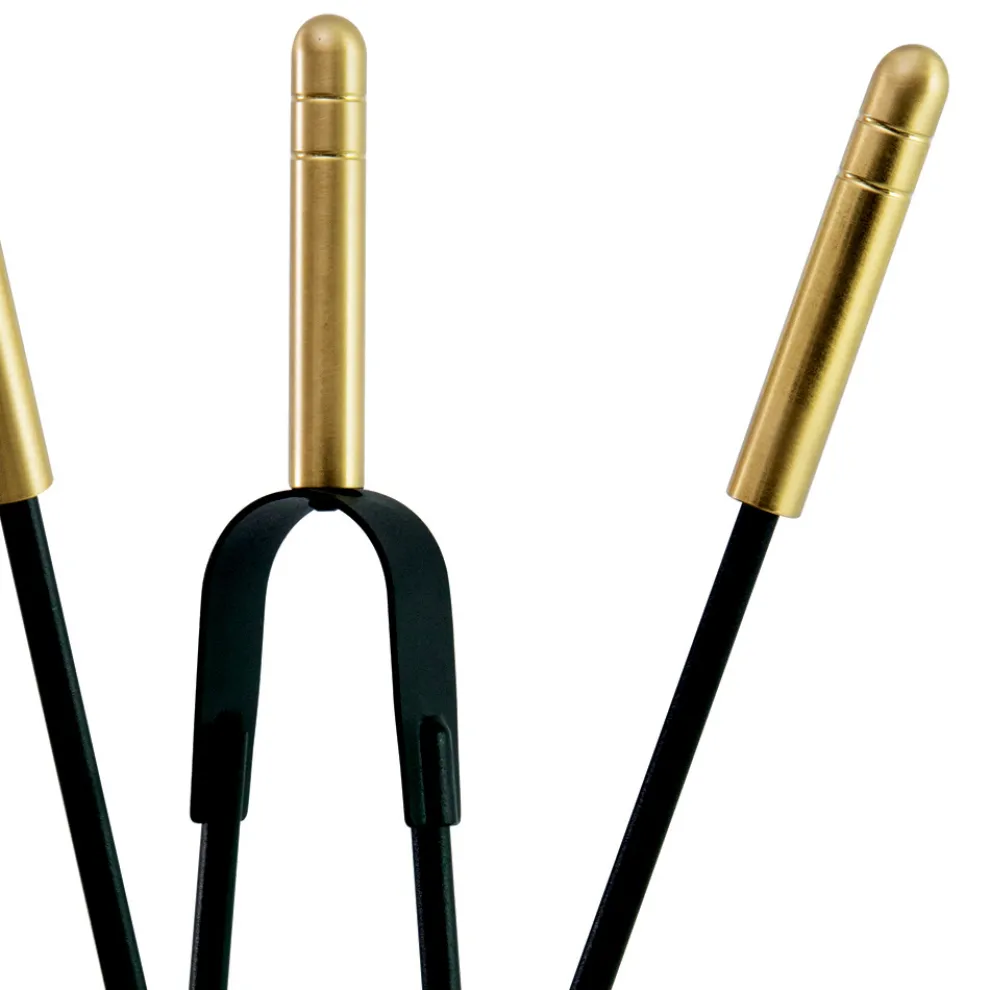 Werkzeughalter mit 4 Kaminpflegewerkzeugen, hergestellt in Italien – Fakir