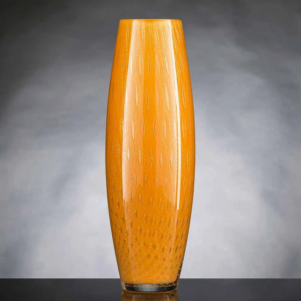 Farbige Ziervase aus geblasenem Muranoglas Made in Italy - Asper