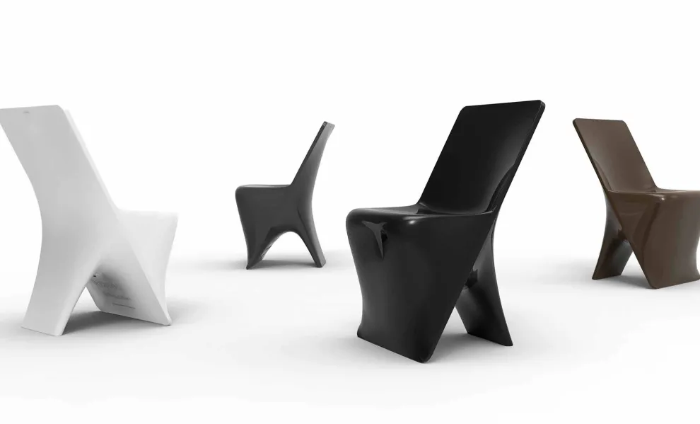 Gartenstuhl Sloo von Vondom, modernes Design aus Polyethylen