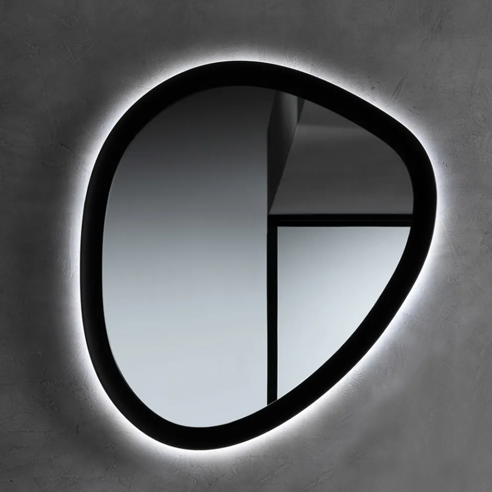 Unregelmäßig geformter Spiegel mit Hintergrundbeleuchtung, hergestellt in Italien - Ride