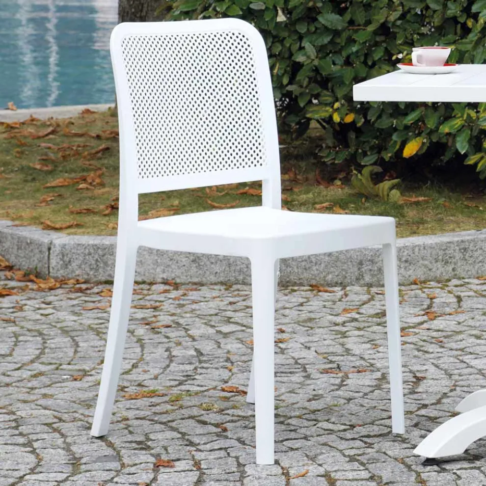 Stapelbarer Gartenstuhl aus Polypropylen und Fiberglas - Ciop