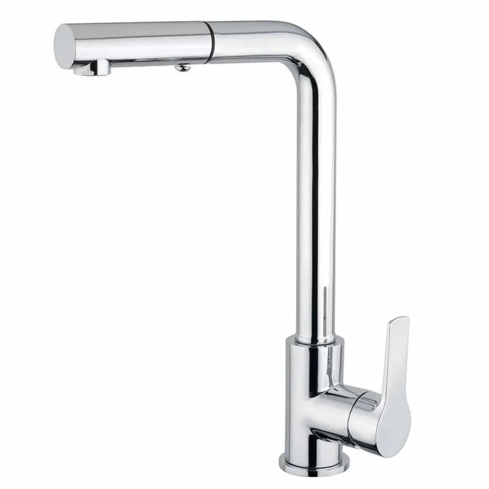 Waschtischmischer mit 2-Jet-Handbrause aus Messing Made in Italy - Croma