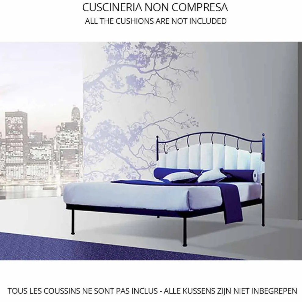 Ametista  Doppelbett aus Schmiedeeisen in Design