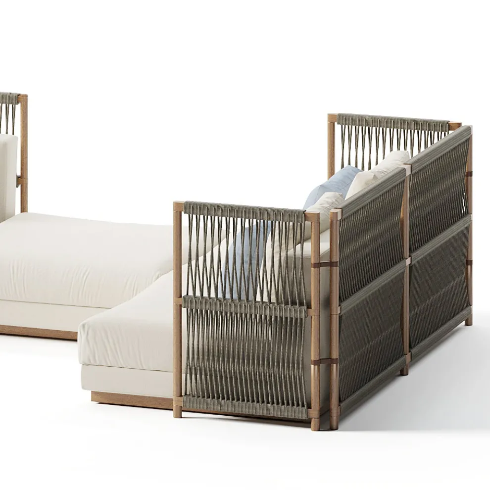 Zusammensetzung des Gartensofas Made in Italy - Rubik