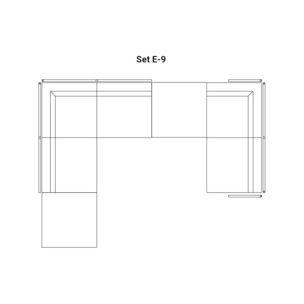 Zusammensetzung des Gartensofas Made in Italy - Rubik