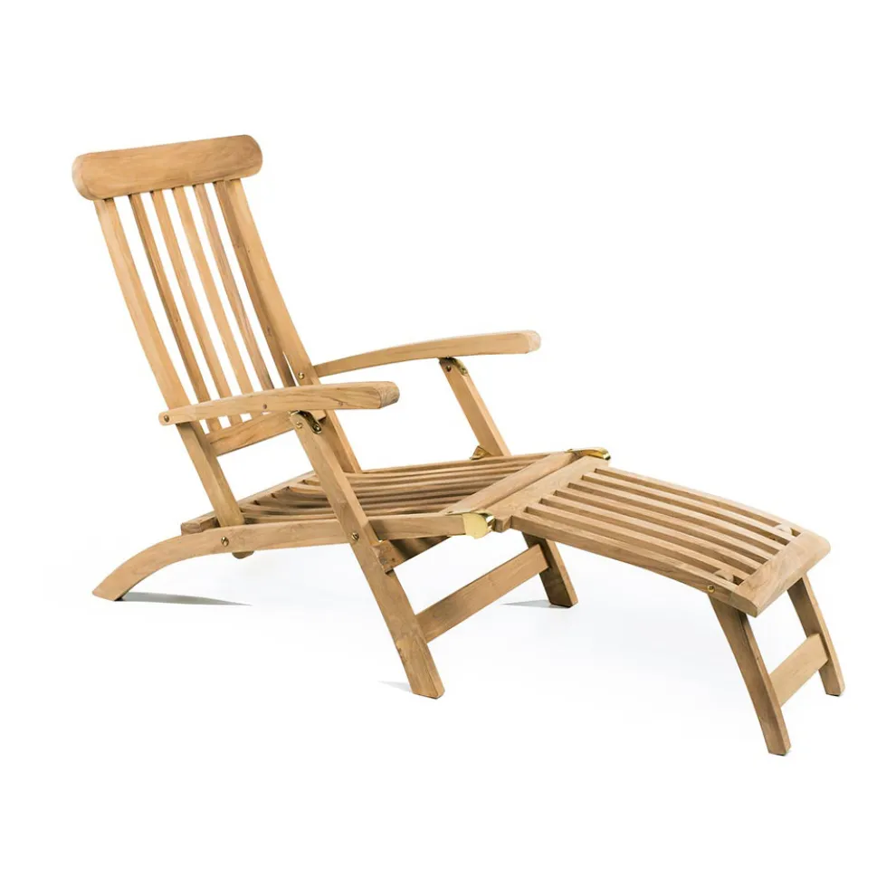 Gartenliege aus natürlichem Teakholz - Yggdrasil