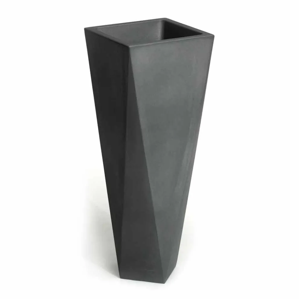 Dekorative Vase aus Polyethylen im quadratischen Design Hergestellt in Italien - Bonina