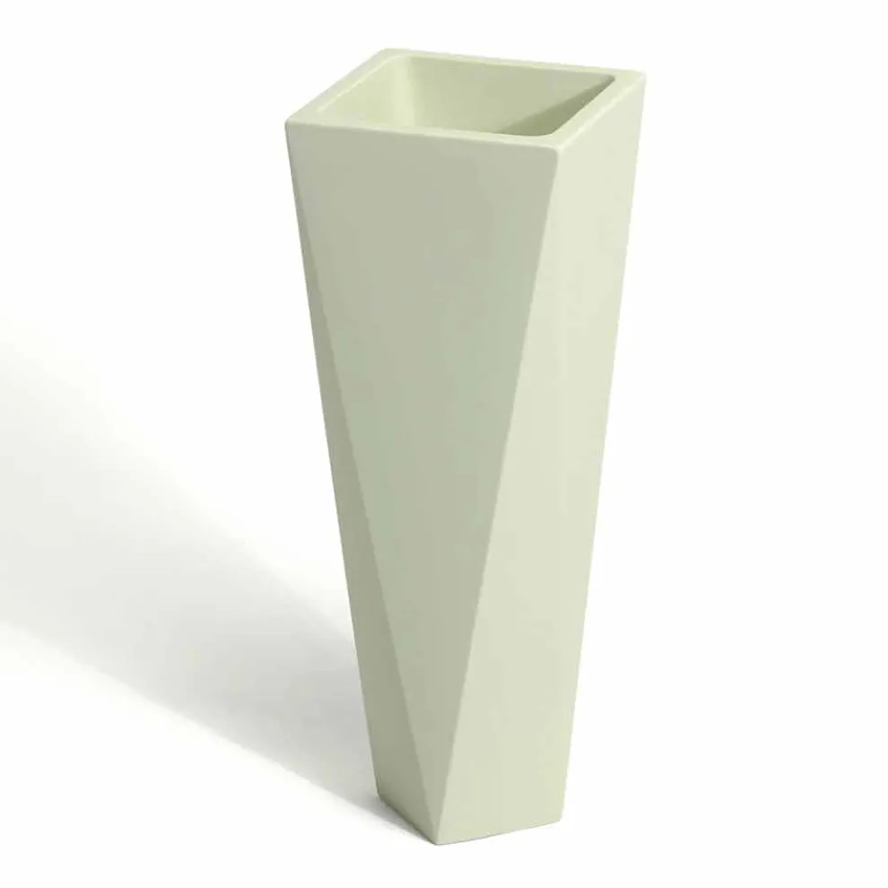 Dekorative Vase aus Polyethylen im quadratischen Design Hergestellt in Italien - Bonina