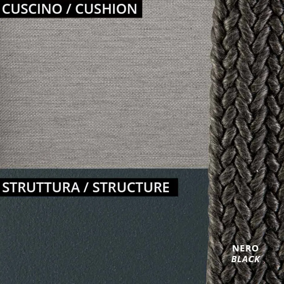 Gartenlounge mit Sesseln und Metallsofa Made in Italy - Prato