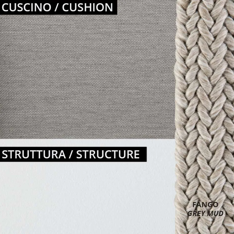 Gartenlounge mit Sesseln und Metallsofa Made in Italy - Prato