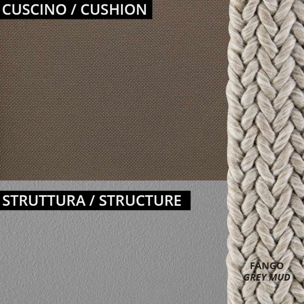 Gartenlounge mit Sesseln und Metallsofa Made in Italy - Prato