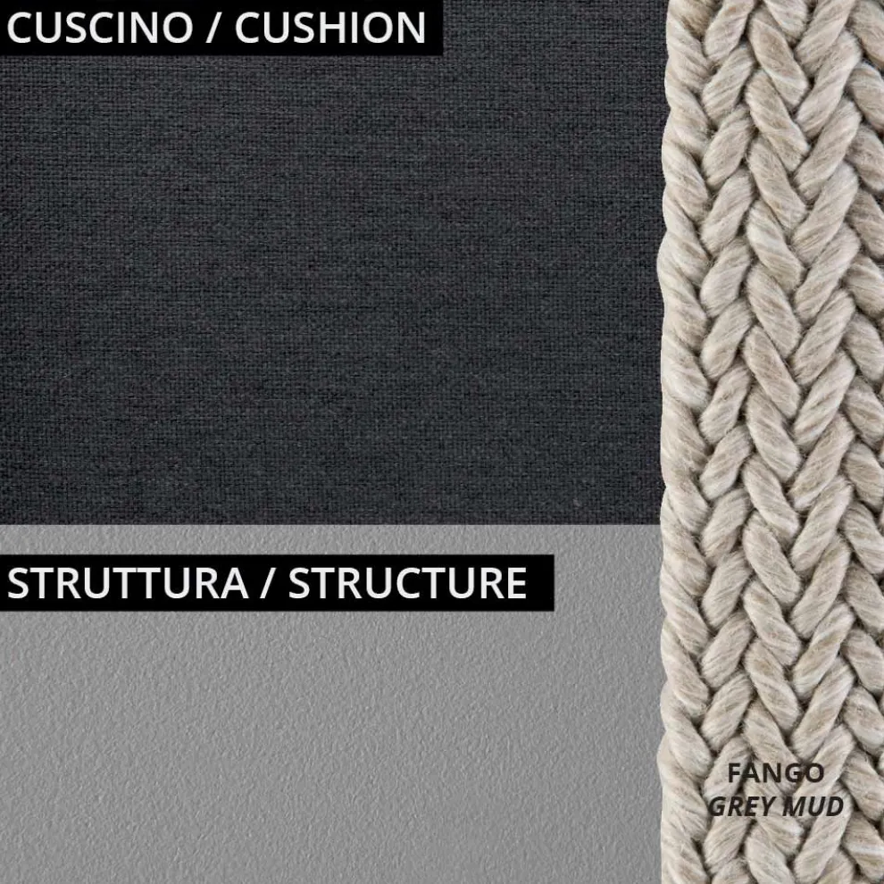 Gartenlounge mit Sesseln und Metallsofa Made in Italy - Prato