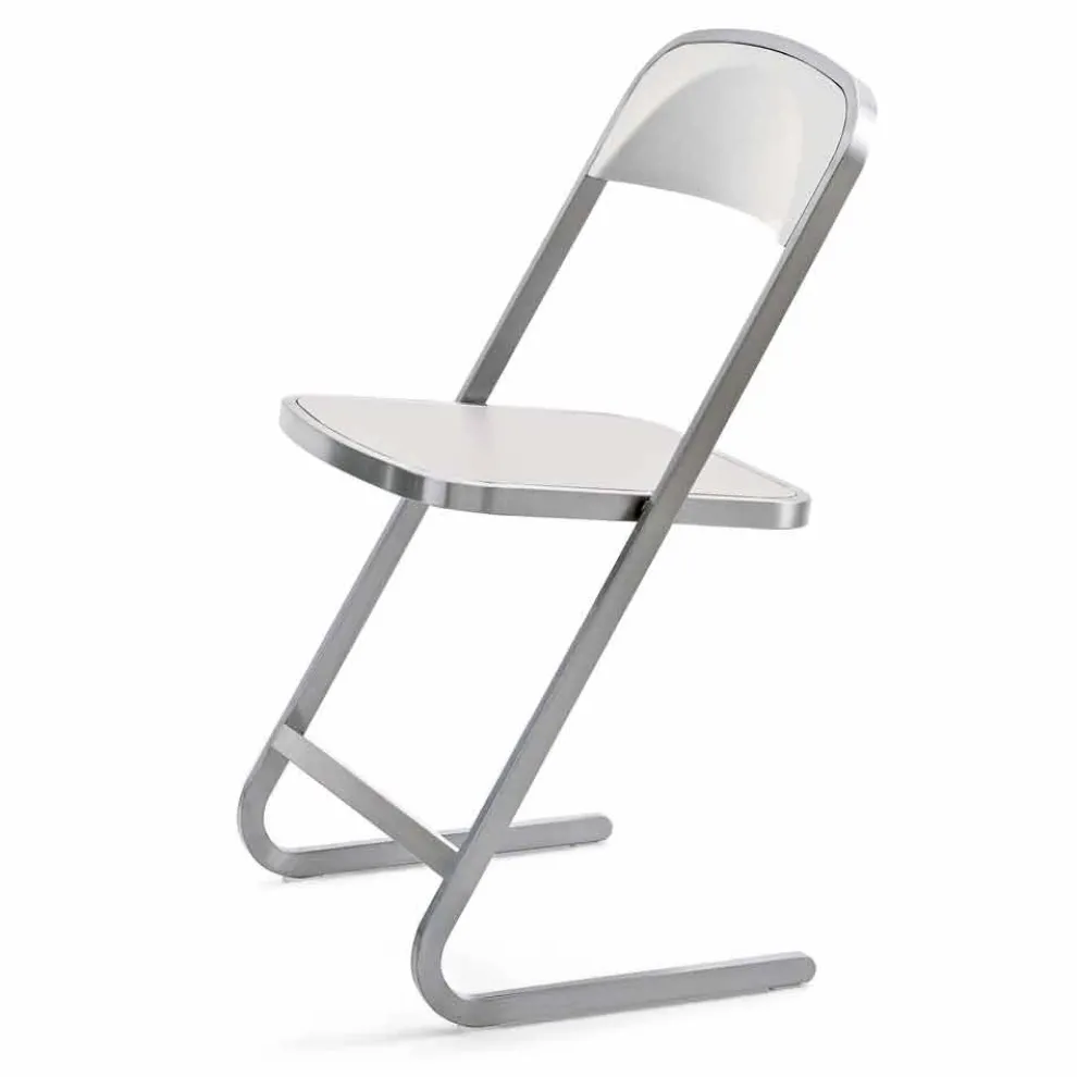 Stapelbarer Gartenstuhl in modernem Stahldesign Made in Italy - Boston