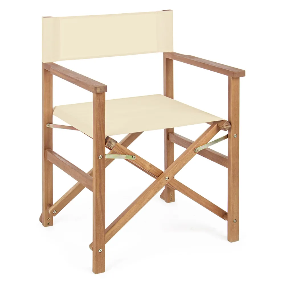 Regiestuhl in Akazienholz für Outdoor-Design für Garten - Roxen