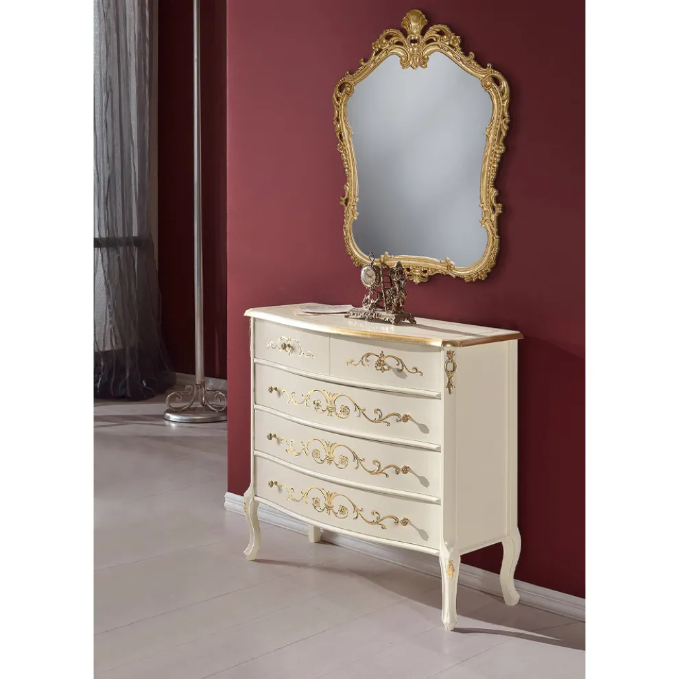 Klassische Schlafzimmerkommode aus Holz Made in Italy - Katerine