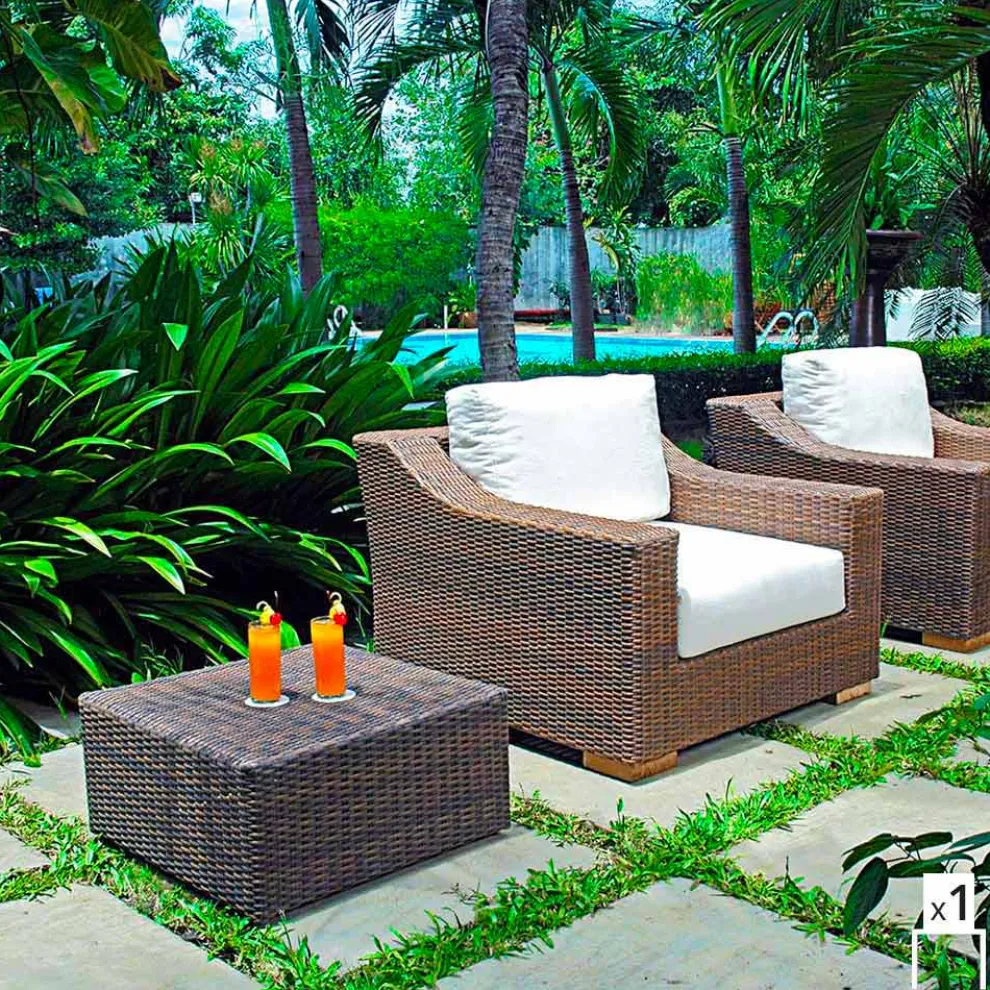 Gartensessel handgeflochten aus Polyethylen Joe