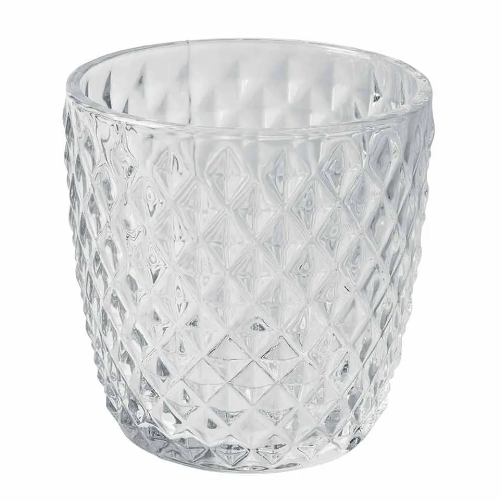 Dekorierte transparente Glasgläser, Modern Water Service 12 Stück - Mix