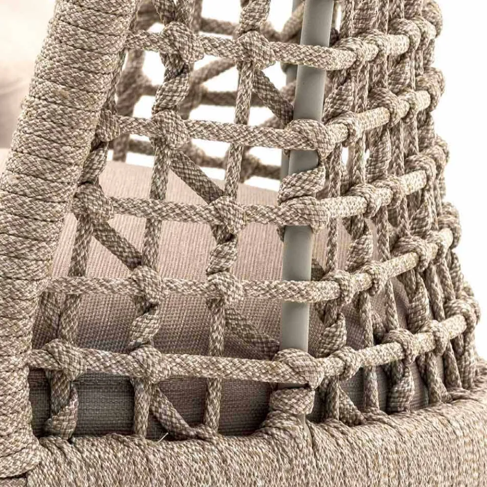 Design Stuhl aus Stoff und Aluminium Varaschin Emma