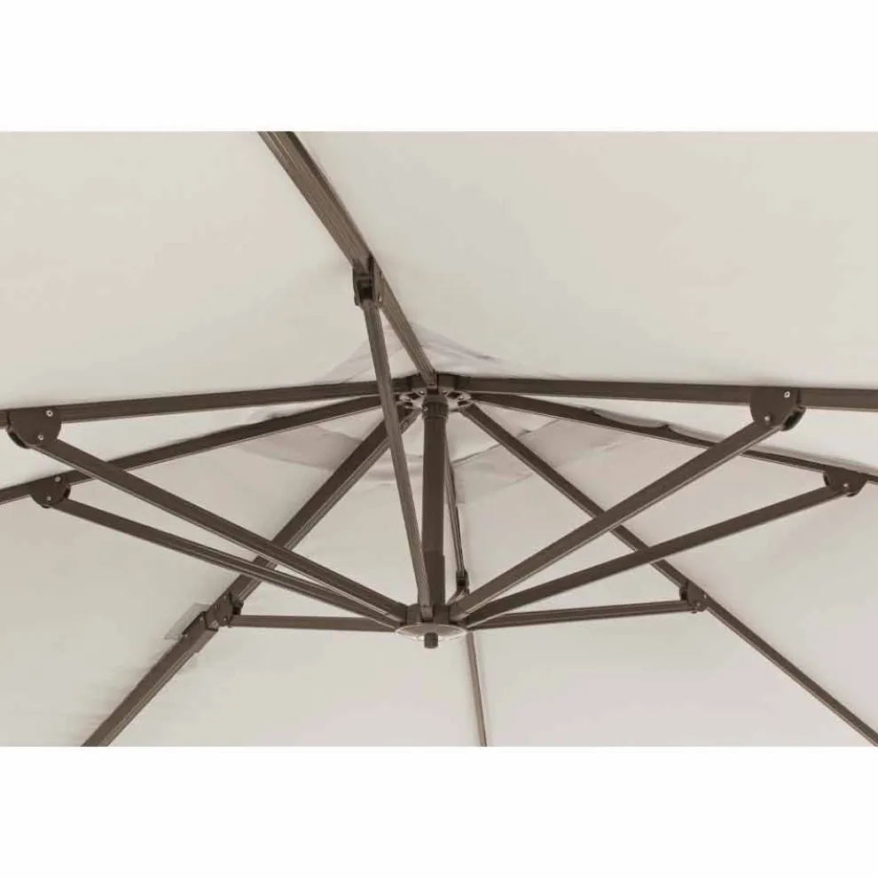 Außenschirm, 3x3 mit Polyestertuch und Aluminiumstange - Texas