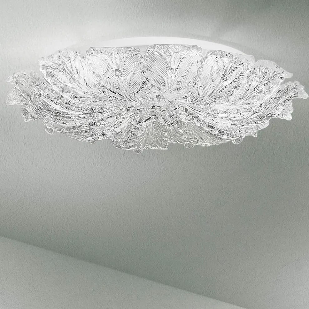 Venezianische Deckenlampe aus Glas und Metall, handgefertigt in Italien - Artemide