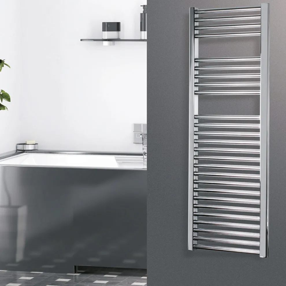 Verchromter elektrischer Heizkörper bis 1000 Watt Made in Italy - Berenice