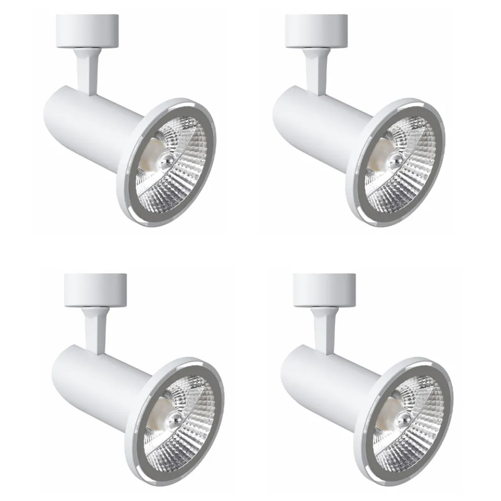 Verstellbare Deckenleuchte aus weißem Aluminium, 4 Stück - Lazzaro