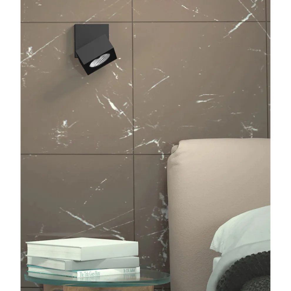 Verstellbare 14W LED-Wandleuchte aus weißem oder schwarzem Aluminium - Vernon