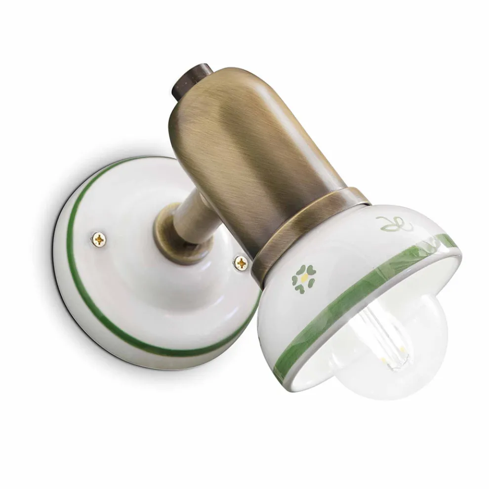 Verstellbare Wandlampe aus Keramik Ferroluce Savona