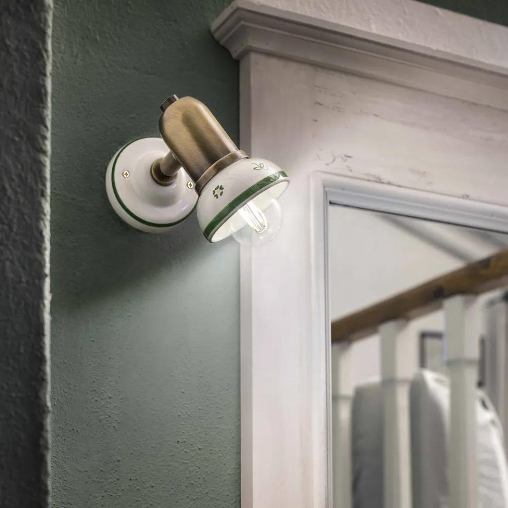 Verstellbare Wandlampe aus Keramik Ferroluce Savona