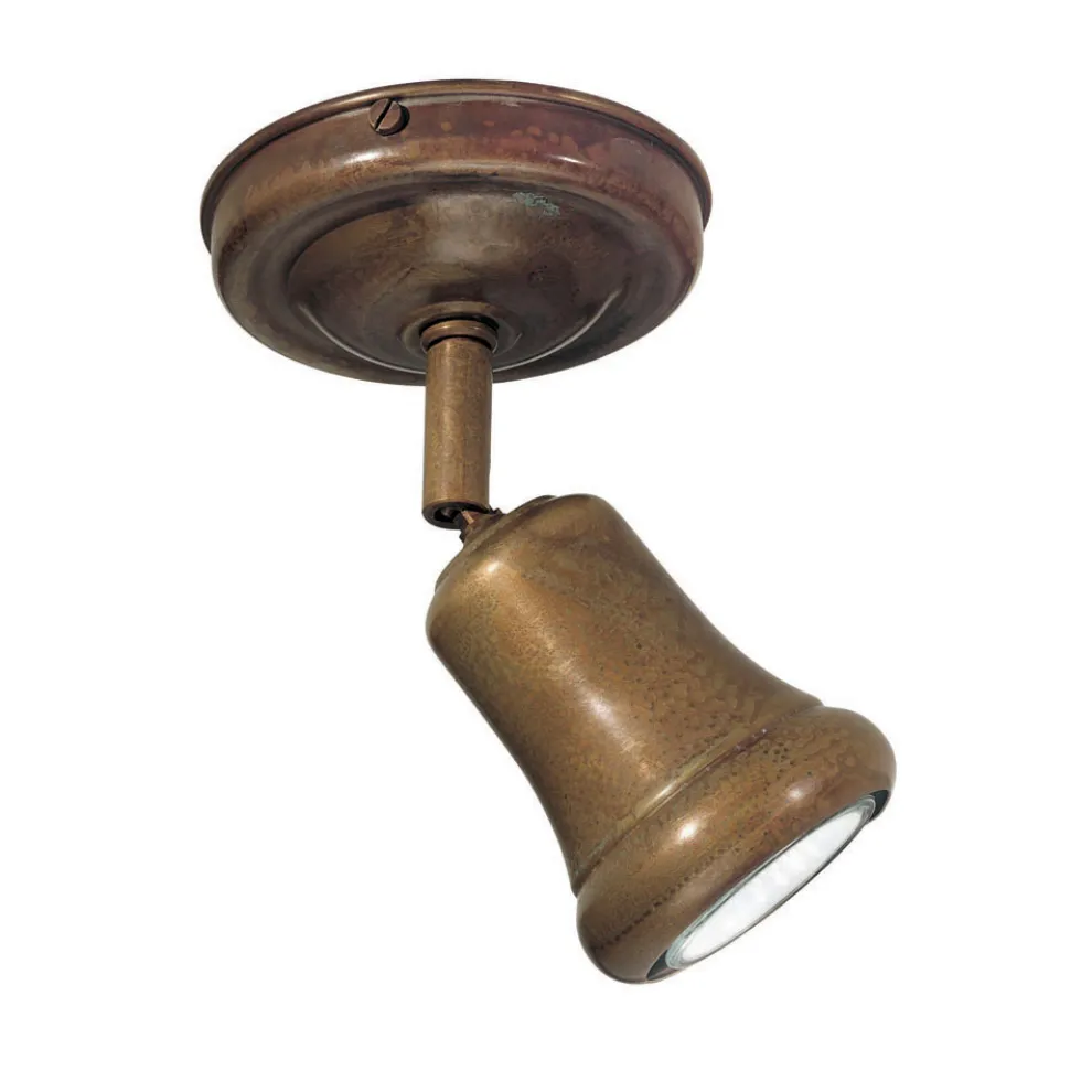 Verstellbare Wandleuchte aus Messing, hergestellt in Italien – klein