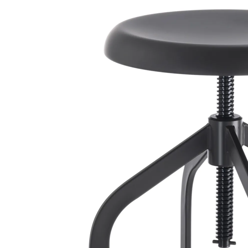 Verstellbarer Küchenhocker aus mattem Gunmetal - Dorello