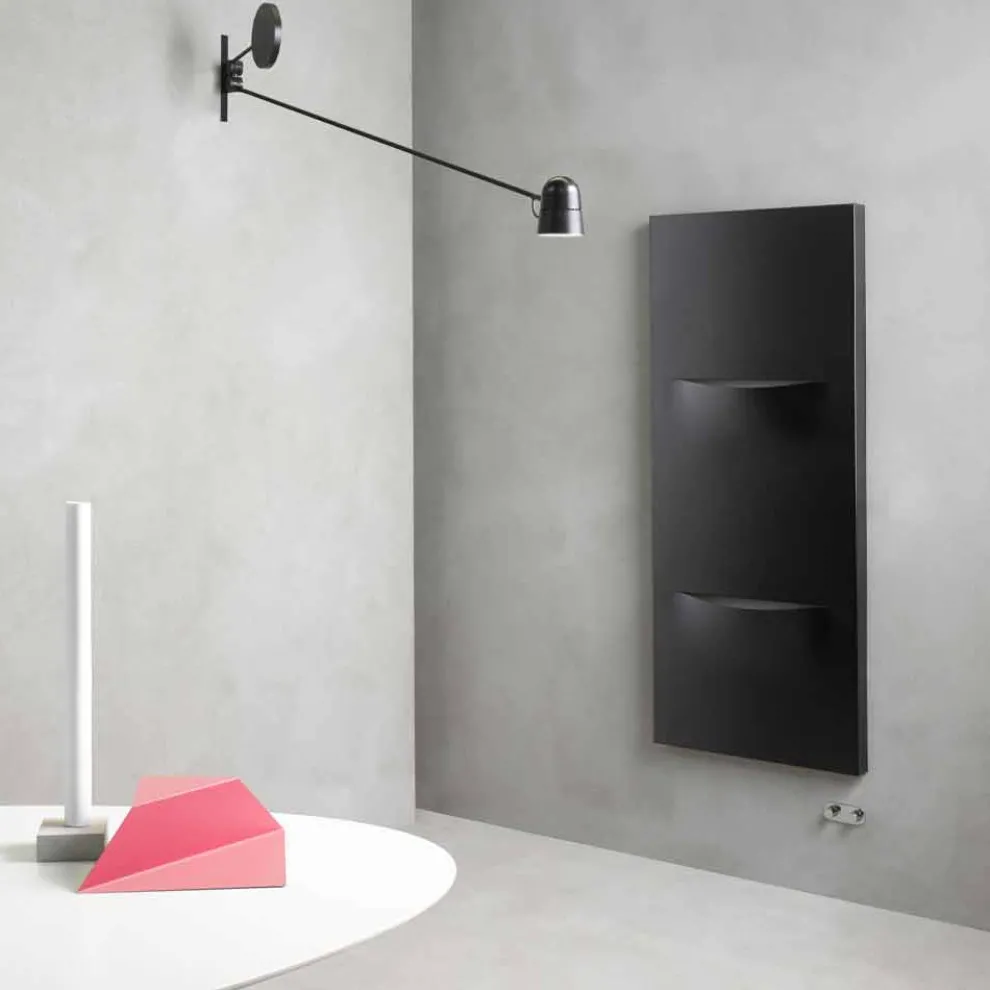 Vertikaler Hydraulikkühler in modernem Stahldesign bis 850 W - Schnitt