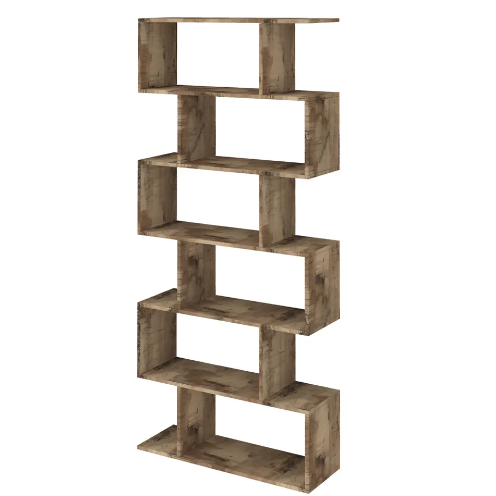 Vertikales Design-Wand-Bücherregal Wohnzimmer aus Holz 3 Ausführungen - Minetta