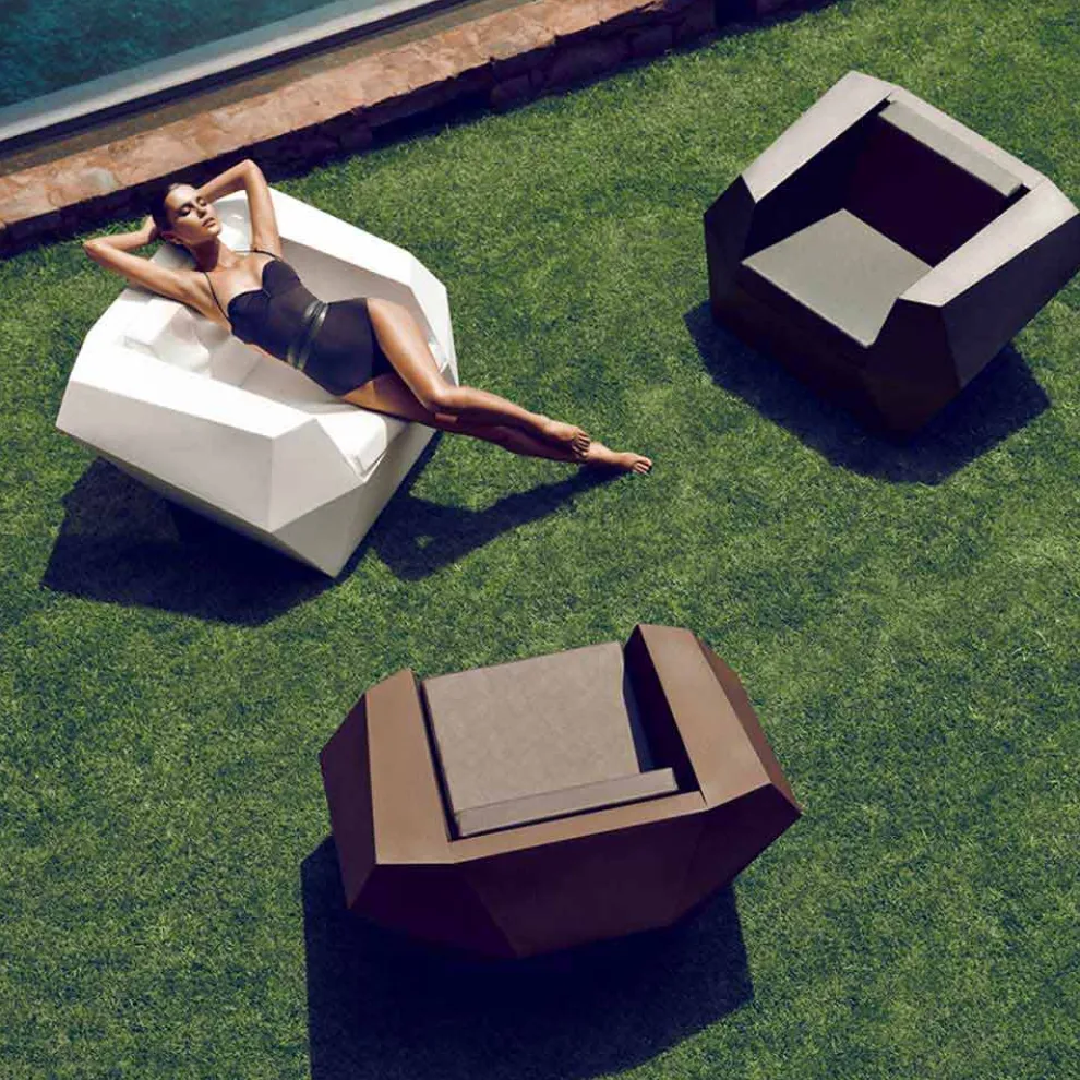 Outdoor-Sessel in modernem Design aus Polyethylen, Faz von Vondom
