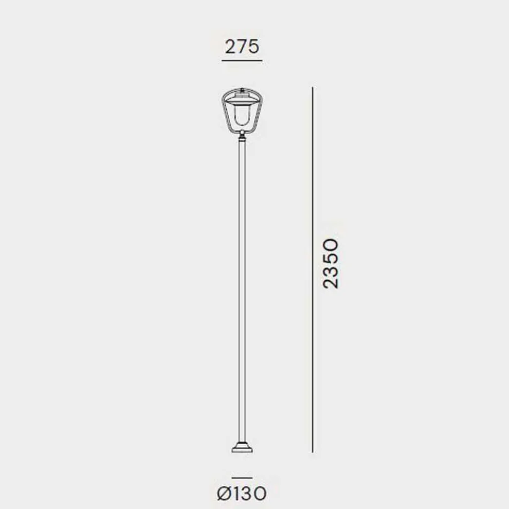 Vintage Außenlaterne aus Kupfer und Messing, 2 Höhen - Calmaggiore von Il Fanale